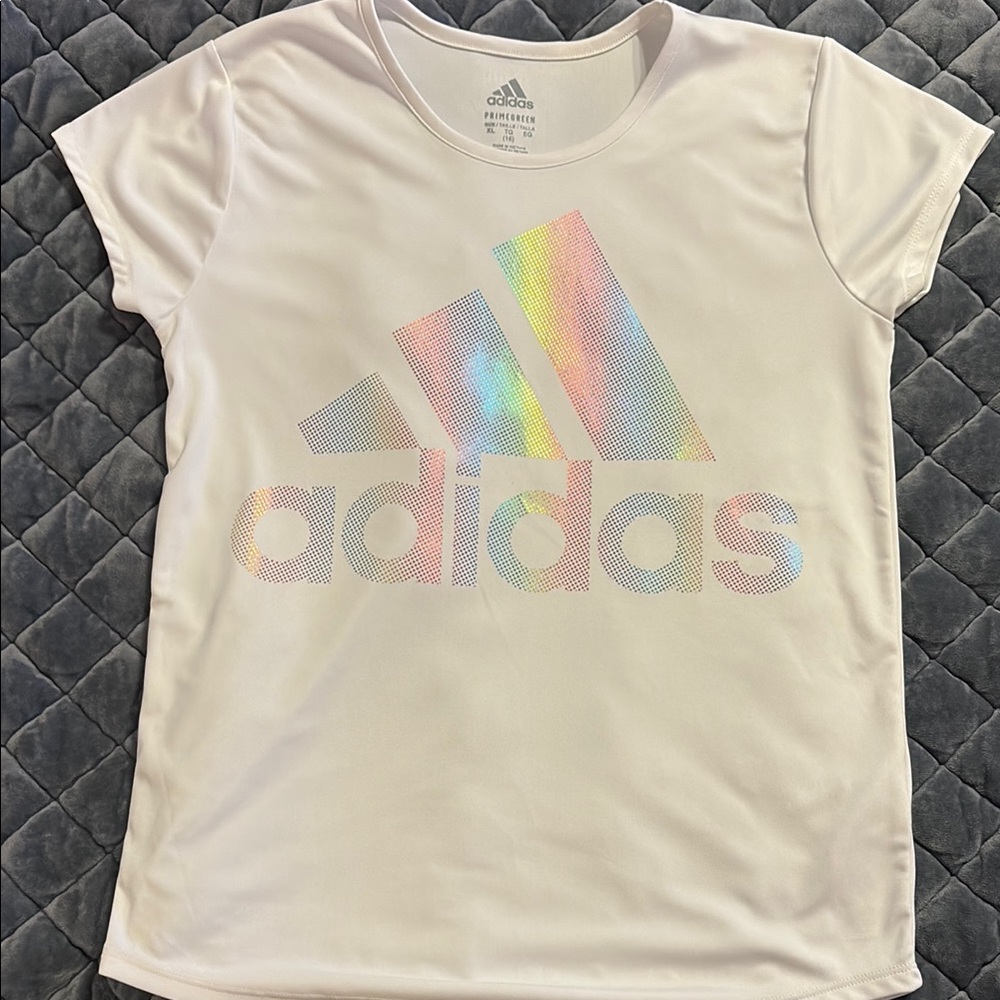 Adidas Multicolored Short Sleeve Tee with Logo